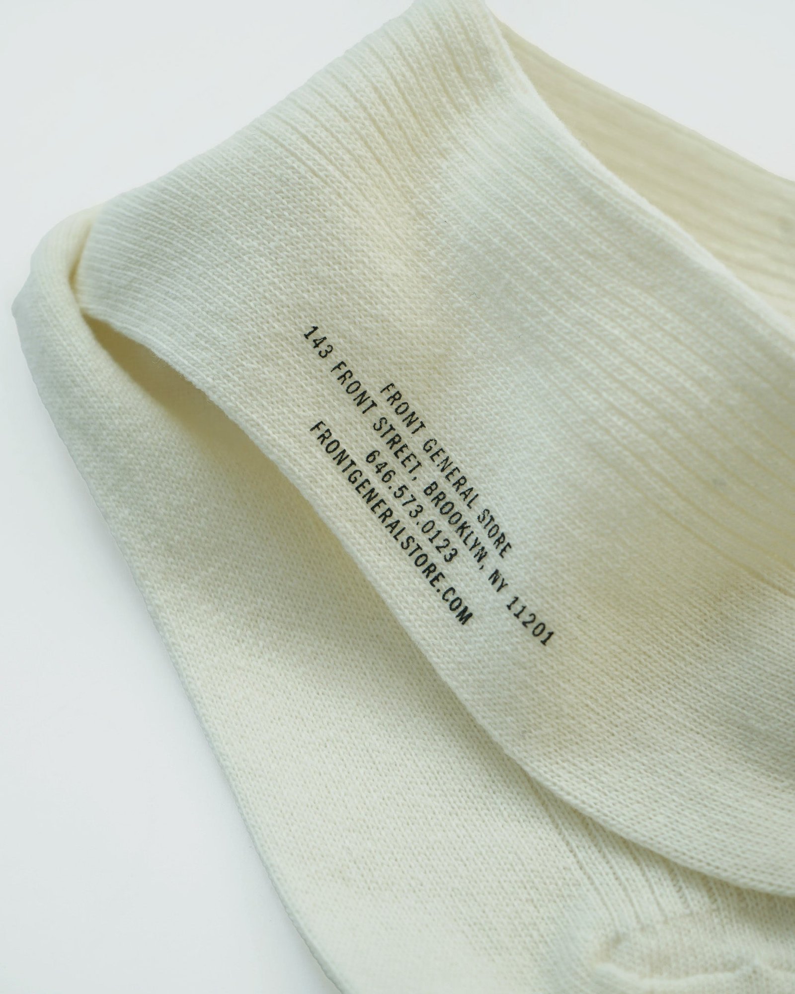 FGS Originals - Cashmere Rib Crew Socks / White