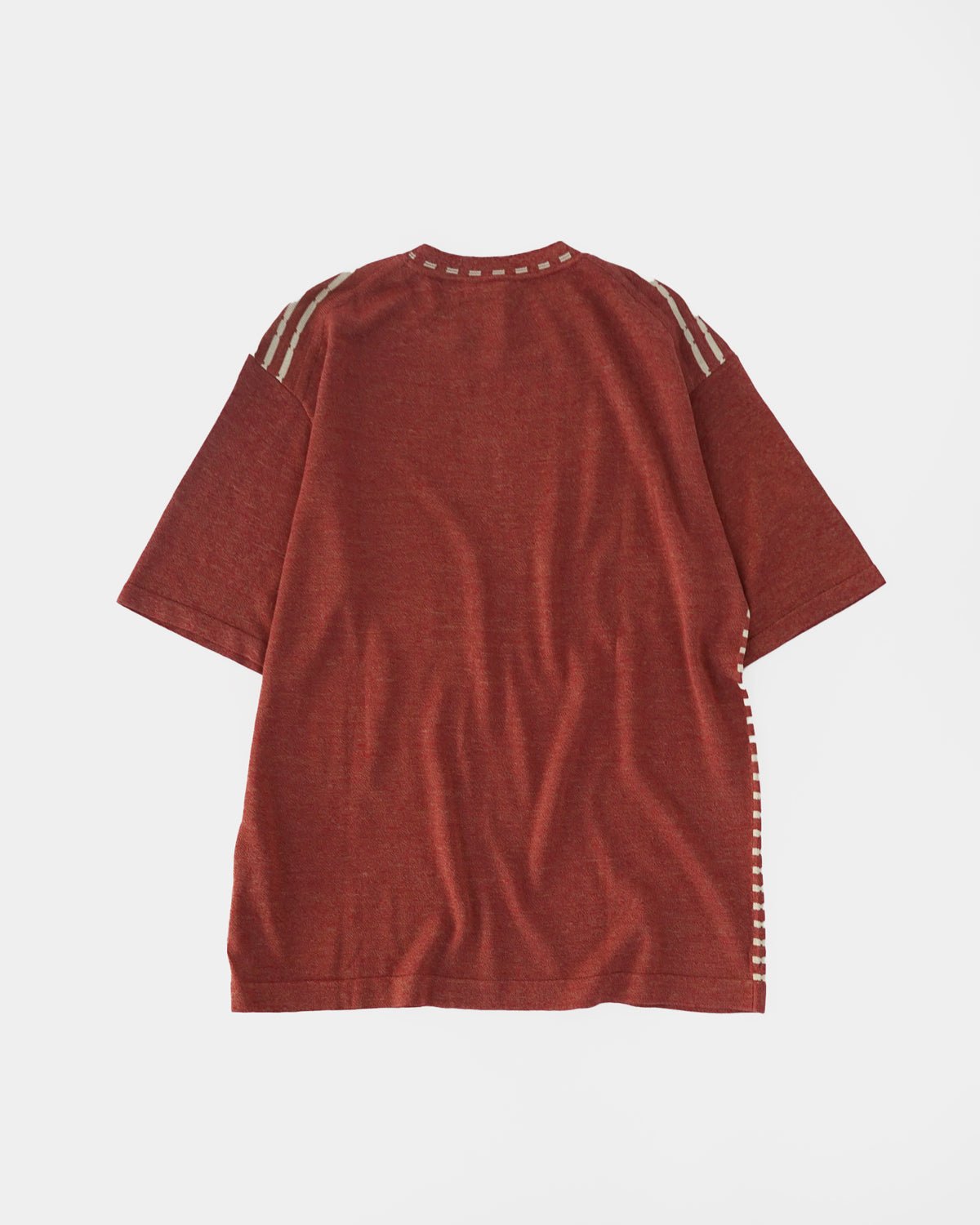 Striped Crewneck S/S / Burgundy
