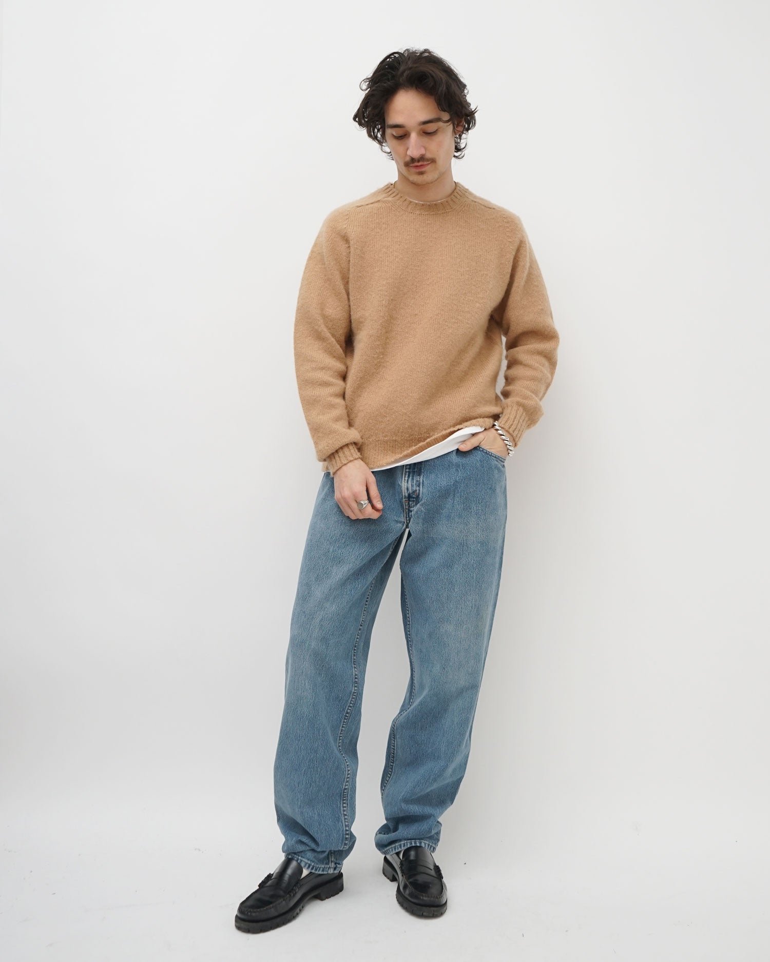 FGS Originals - Brushed Shetland Sweater Crew Neck / Beige